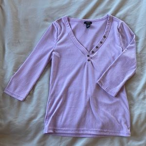 Rue21 Lavender 3/4 Sleeve Top
